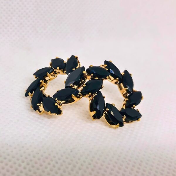 Gold-Black-Stud-Earring