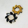 Gold-Black-Stud-Earring