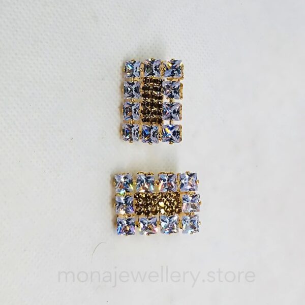 Golden Stone Stud Earring