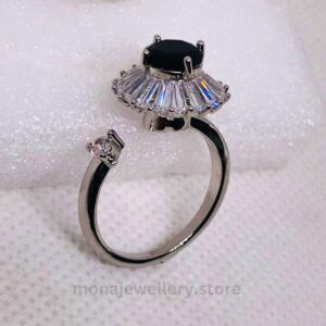 Silver-Black-Ring